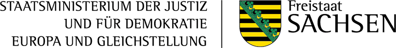 Logo Staatsministerium der Justiz und für Demokratie, Europa und Gleichstellung des Freistaats Sachsen